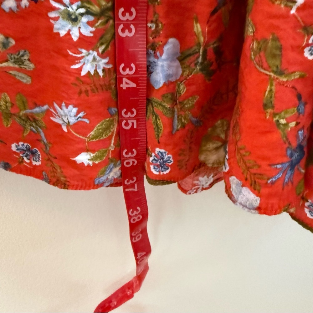 Terra & Sky Redish-Orange Floral Long Sleeve Dress or Tunic - Picture 5 of 5